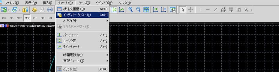 ボリンジャーバンド削除1イメージ