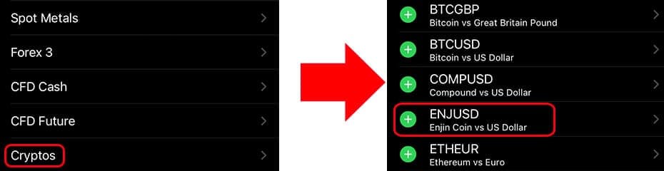 MT4/MT5にENJ/USDを表示イメージ