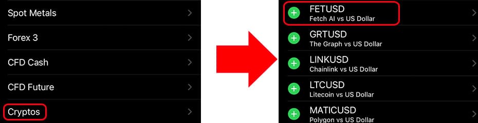 MT4/MT5にFET/USDを表示イメージ