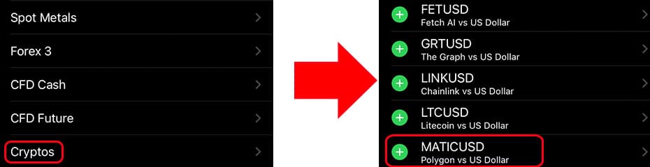 MT4/MT5にMATIC/USDを表示イメージ