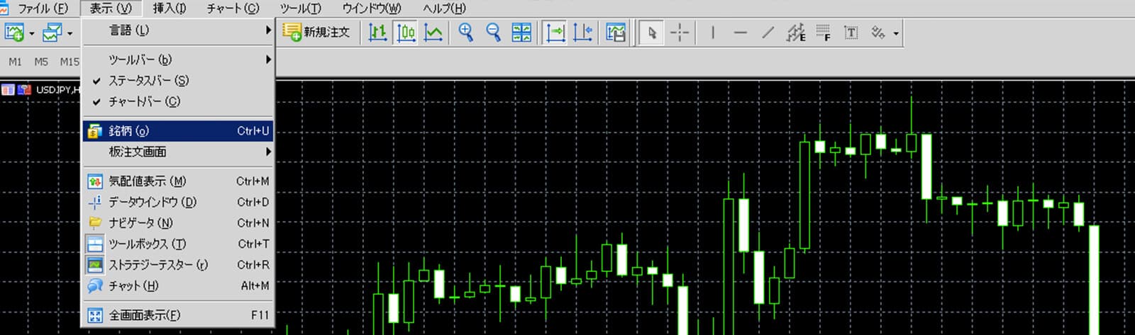 ヒストリカルデータを取得イメージ