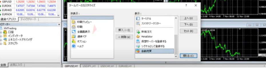 MT4をカスタマイズイメージ